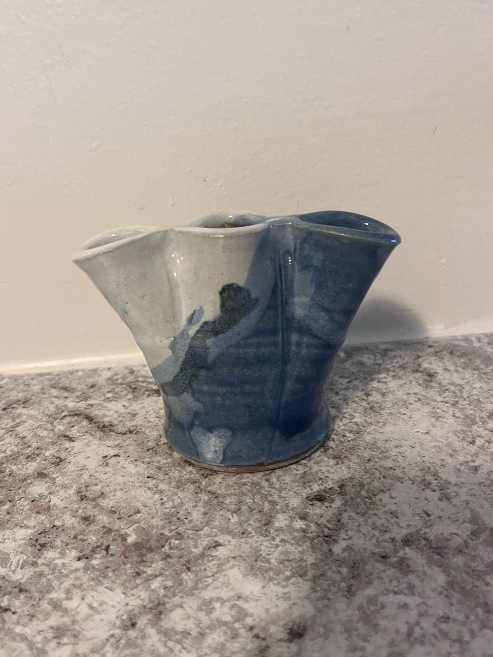 Handmade Ceramic Pottery Propagation Vase in Blue Tone Glaze - Libby Berezin